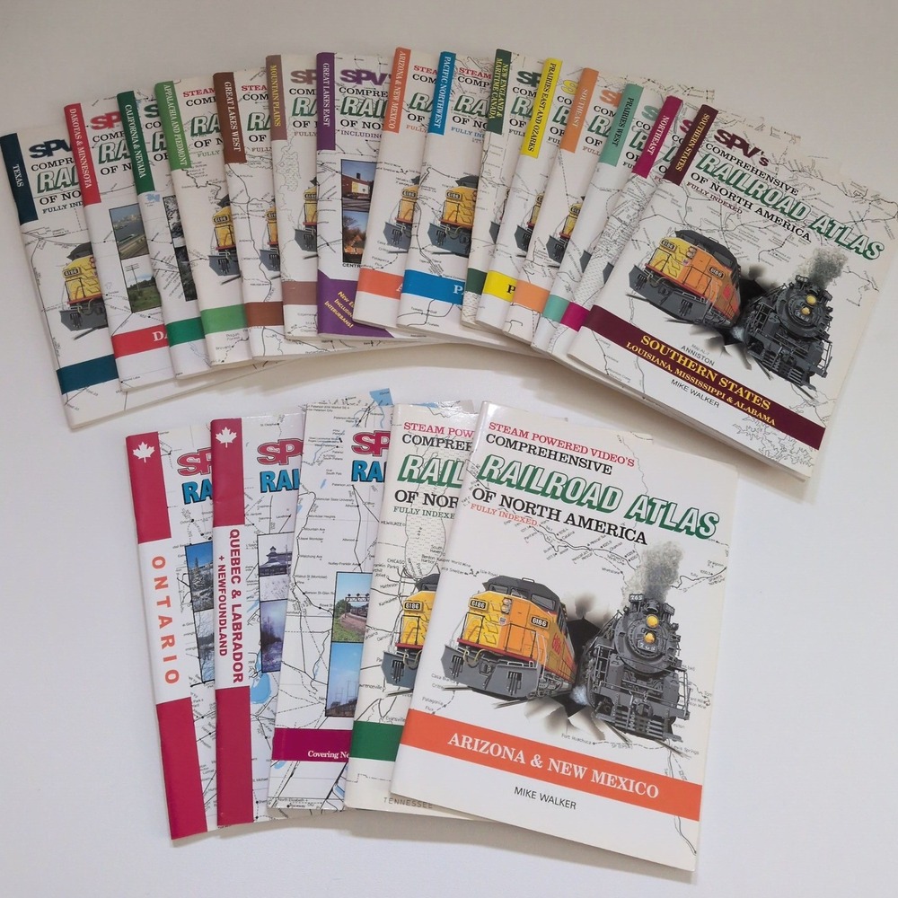 SPV Comprehensive Railroad Atlas of North America Mike Walker 20 Vol Set